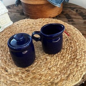 Vintage McCoy pottery cream and sugar set vintage